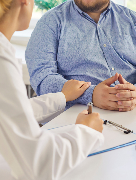 Medicine doctor touching electronic medical record on tablet. DN